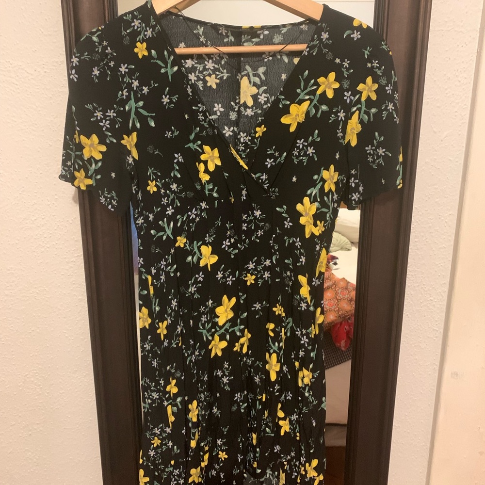 Zara Basic Collection Black Floral dress